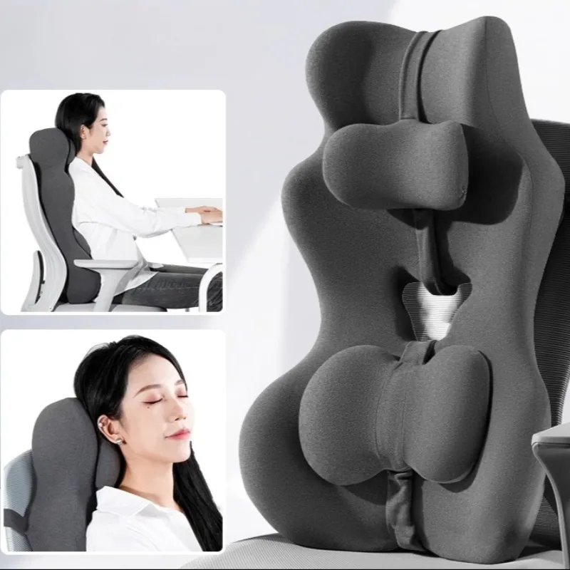 

Raise Memory Foam Seat Cushion Waist Back Support Pillows Orthopedic Ergonomic Coccyx Relief Hip Lumbar Pad for Office Chair Car
