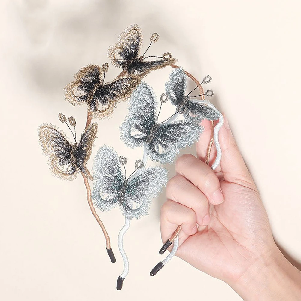 

Retro Butterflies Headbands Nylon Adorable Design Photo Props Creative Gift Festival Party Wear
