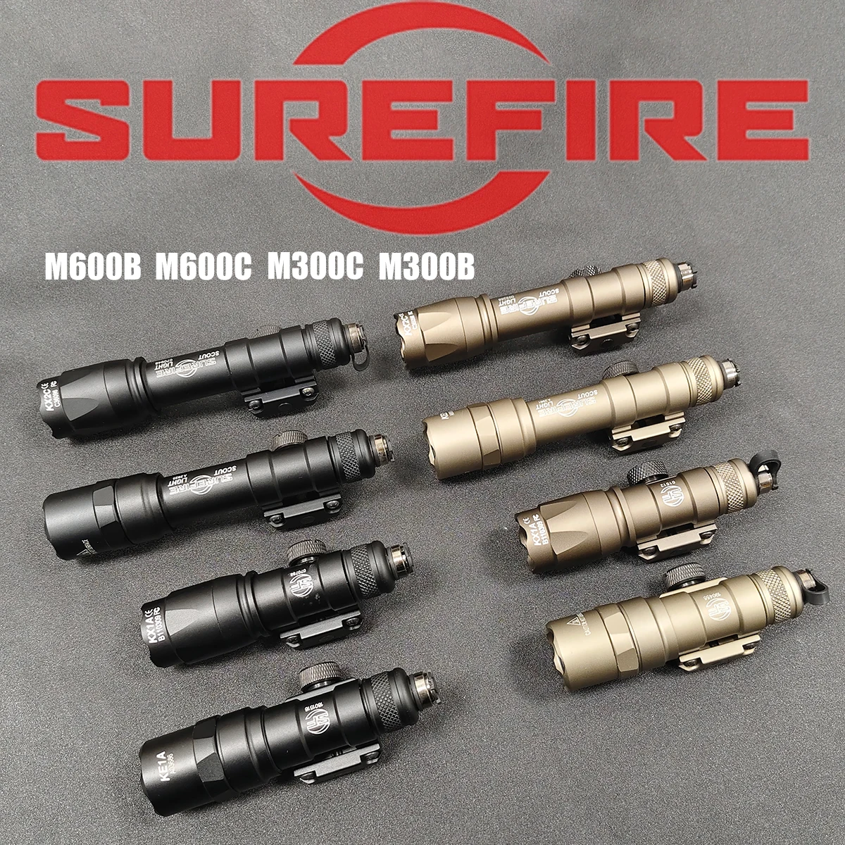 Surefire M300/M600 Taschenlampe mit AXON Dual-Funktion-Fernbedienungs-Druckschalter für 20mm Schiene UNITY Axon Schalter SF Stecker MK KEYMOD – Detail 11
