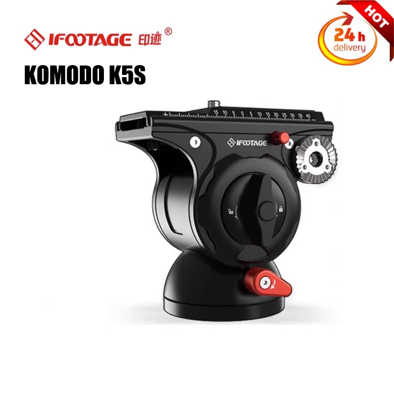 

iFootage Komodo K5S Fluid Video Head Panoramic Quick Release Head for Tripod Monopod Compact Lightweight Tripod Camera Head