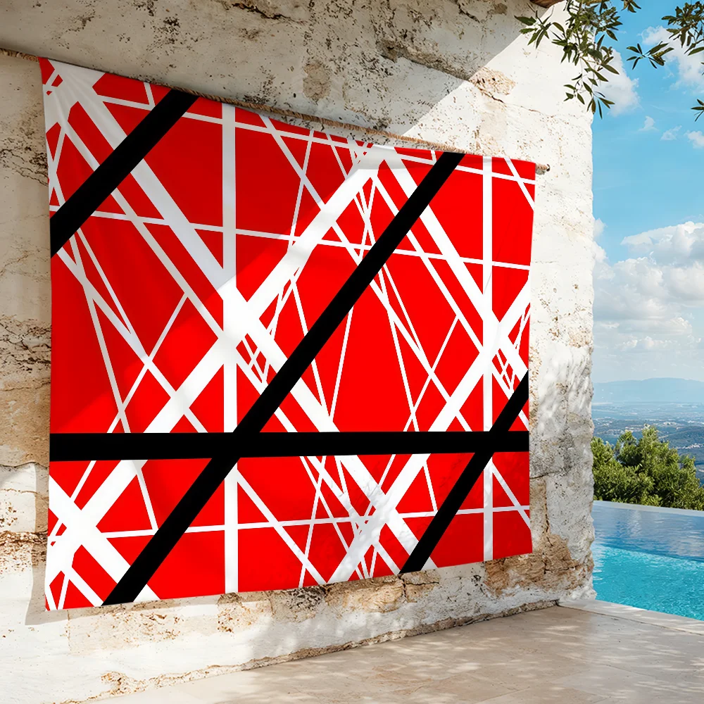 Band V-Van Halen Flagge zur Dekoration für Outdoor-Picknick, Hängedekoration für Zuhause, Camping, Party-Banner