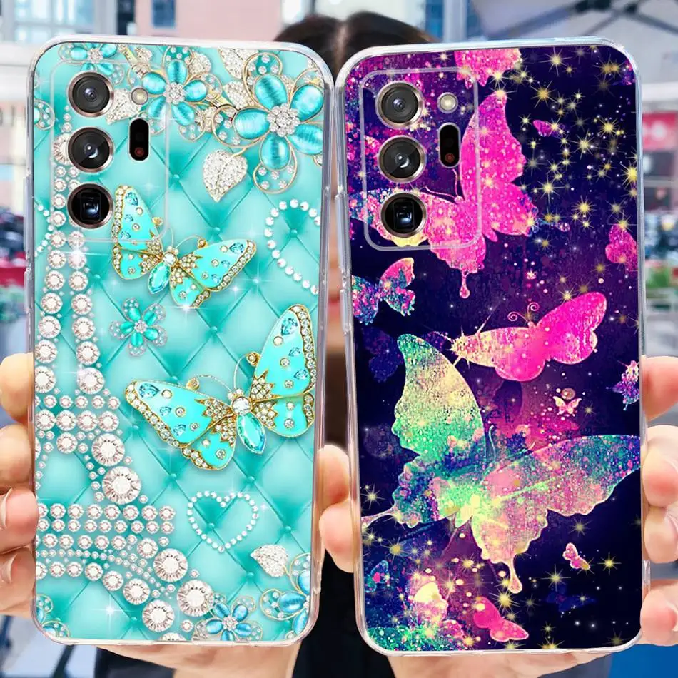 For Samsung Galaxy Note 20 Ultra Phone Case Samsung Note20 20Ultra 5G Fashion Pattern Soft Silicone Clear TPU Back Cover