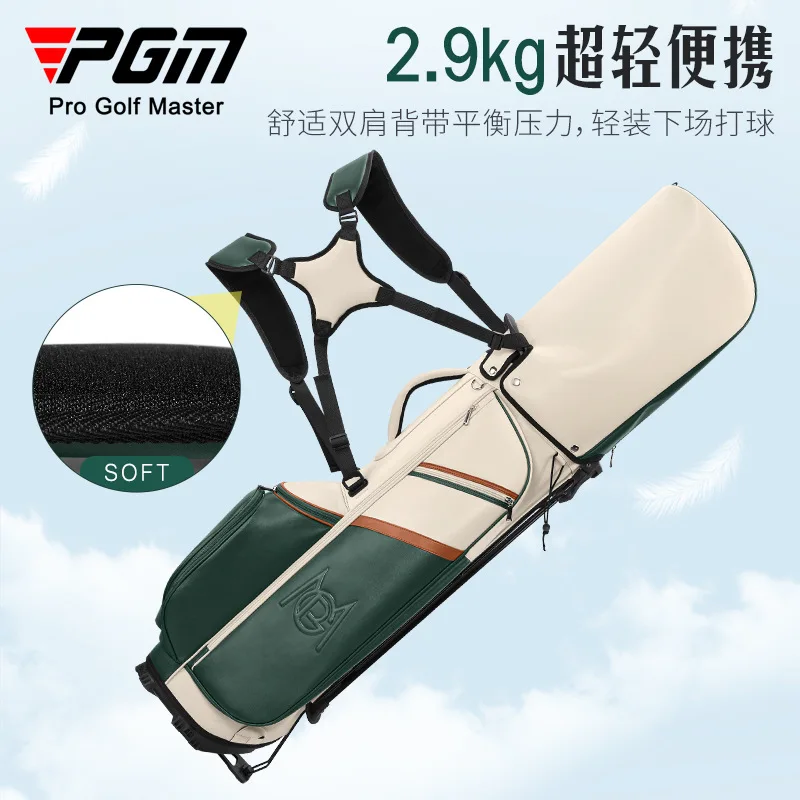PGM Golf Bag for Women 7-Way Divider Waterproof Stand Bag with Dual Straps