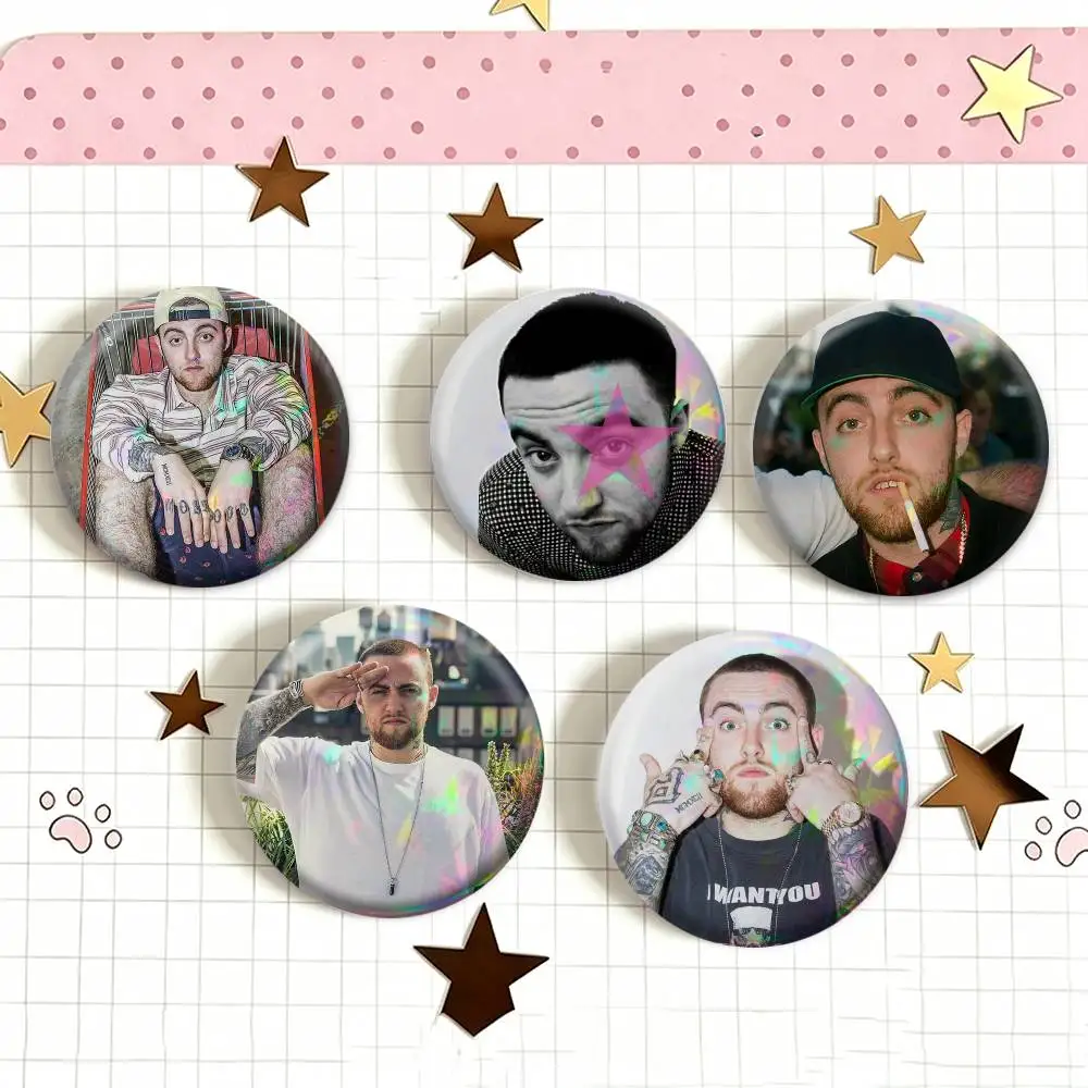 Mac Miller Rapper Honor   Laser Badge Applicable For Backpack Clothes Hats Decor Creative Accessories