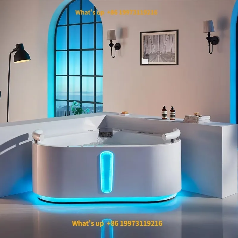 2026 Hot Quality European Style Lux ury Acrylic Material Bathtub with Hydrotherapy Big Bathtubs for Sale Fancy Bathtubs