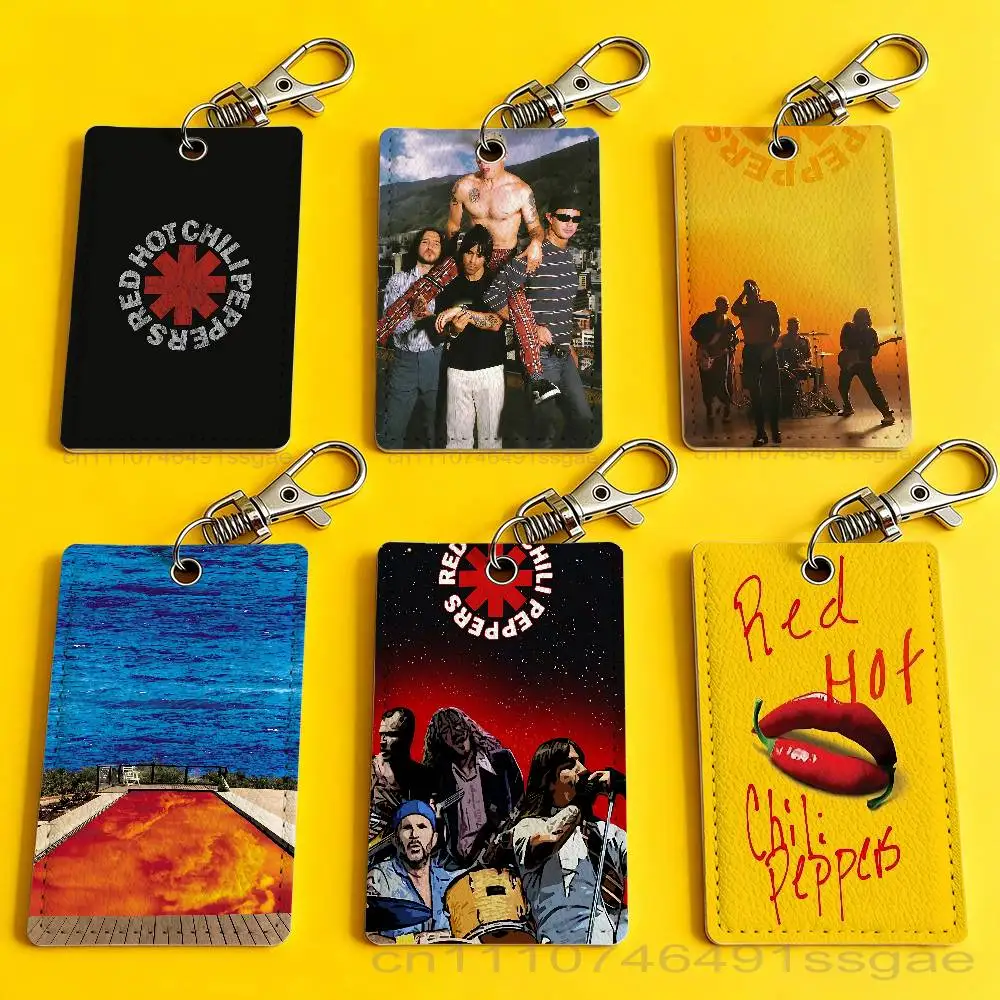 

Red Hot C-Chili P-Peppers Card Holder Keychain Badge Holder Card Pass Hang Rope Lariat Lanyard for Key Rings Accessories Gift