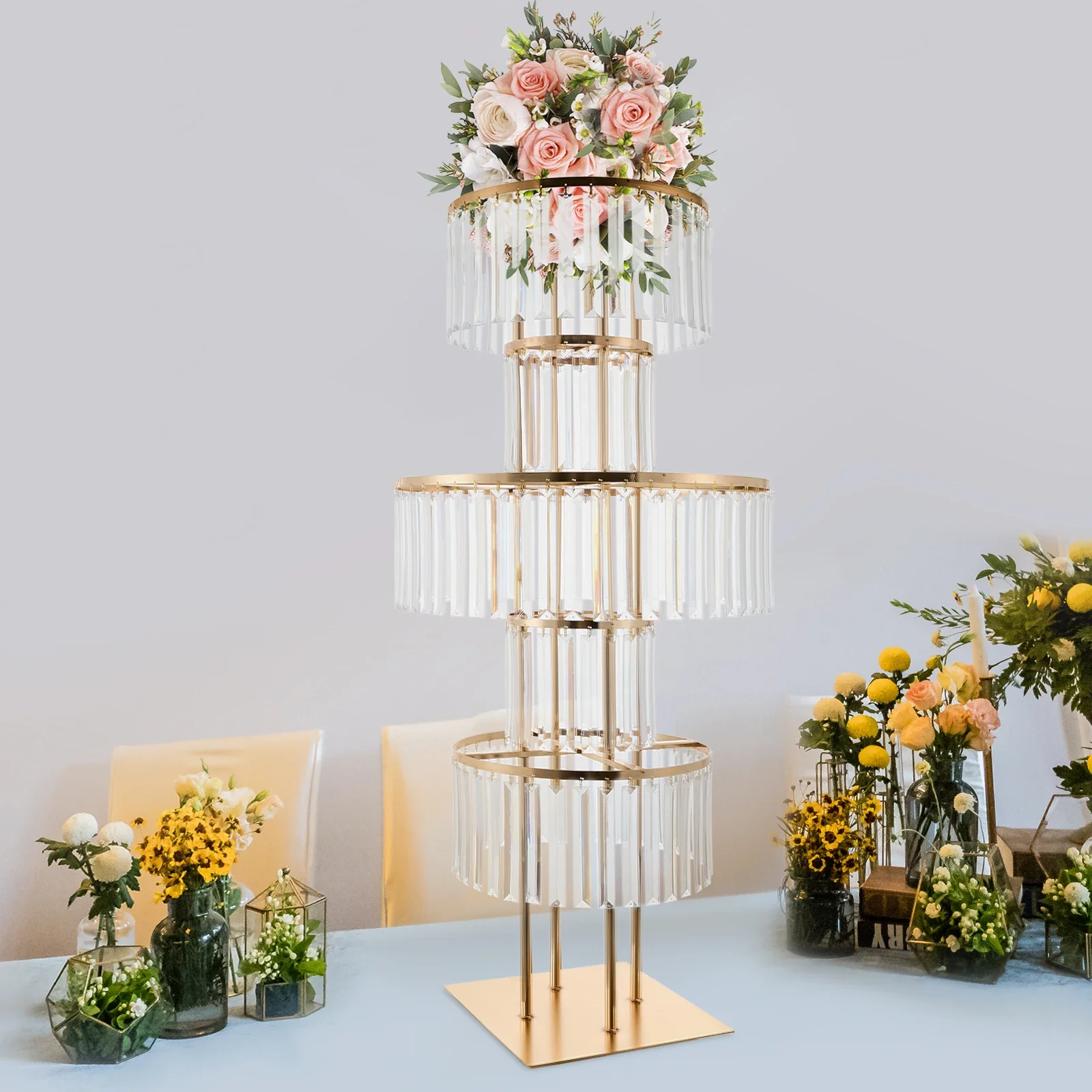 5 Tiers Flower Stand, Flower Stand for Wedding, Wedding Centerpieces Flower Stand