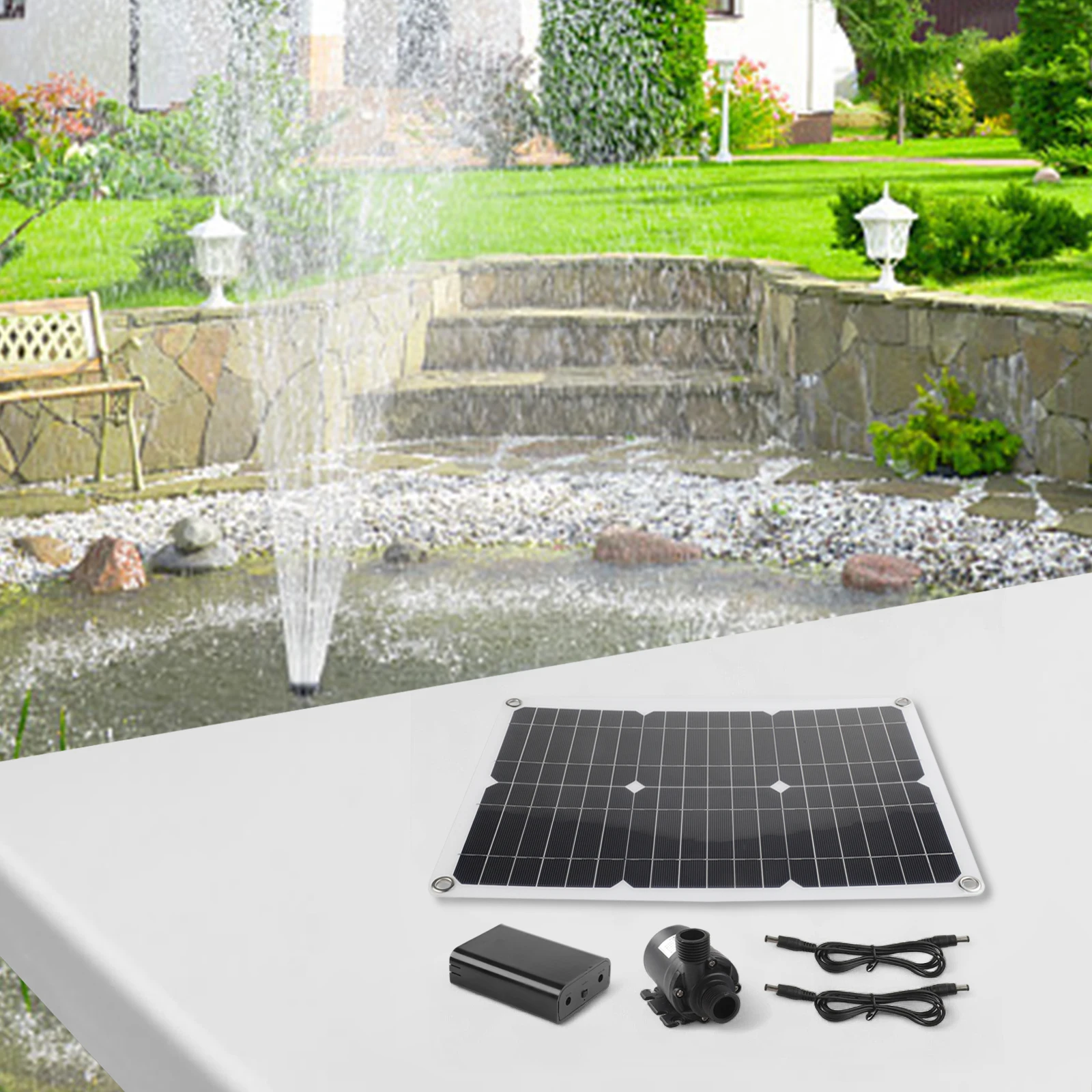 420*280*2.8mm Solar Water Pump Solar Water Pump Set Water Fountain Swimming Pool Pump Robust ABS Material Battery Backup Option