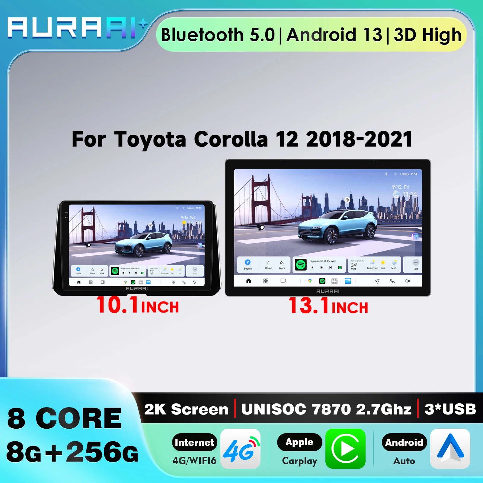 

Octa Core 7870 Android Autoradio Car GPS Multimedia Navigation Car Stereo For Toyota Corola 12 2018-2021 Carplay Wifi 4G RDS DSP