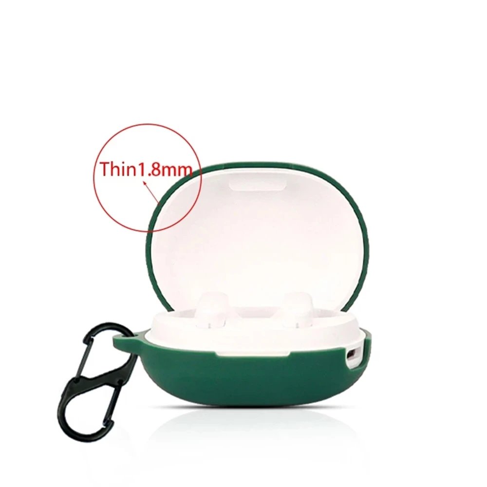 Funda antideslizante para Haylou MoriPods ANC, carcasa protectora de silicona suave, funda para auriculares inalámbricos con gancho