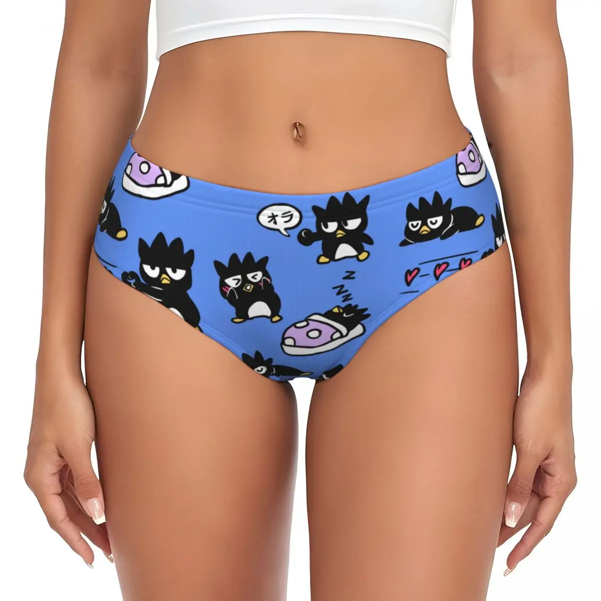 Custom Bad Badtz Maru Anime Brief Panties Women Comfort Stretch Underwear