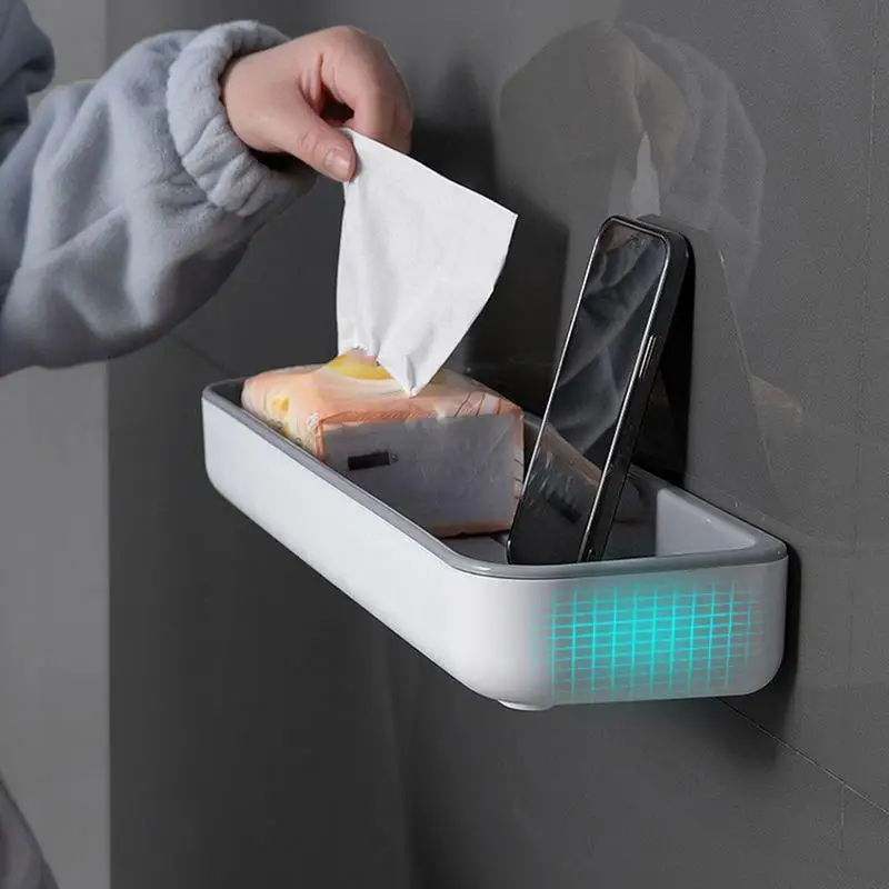 

Over The Toilet Rack Wall Mounted Over Toilet Storage Rack Adhesive No Drill Bathroom Organizer Space Saving Home Decor For