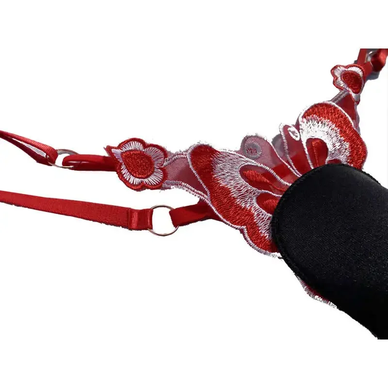 Butterfly Embroidery Control Panty Gaff Lingerie Crossdresser Transgender Underwear Shemale Camel Toe Panties Adjustable Thong