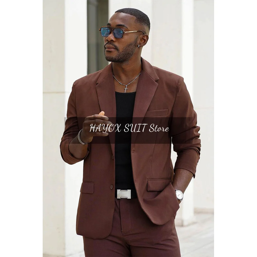 Two Piece Suit Man Luxury Clothing Men's Full Suits Wedding Dress Civil Wedding Single Breasted Suits Single-breasted Pants Sets