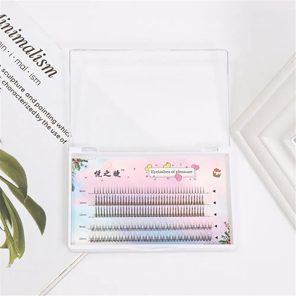 

5 Rows Korean Idol Girl Group False Eyelashes Mixed A-shape & Fishtail Fake Eyelash Sunflower Lower Lashes DIY Eye Makeup