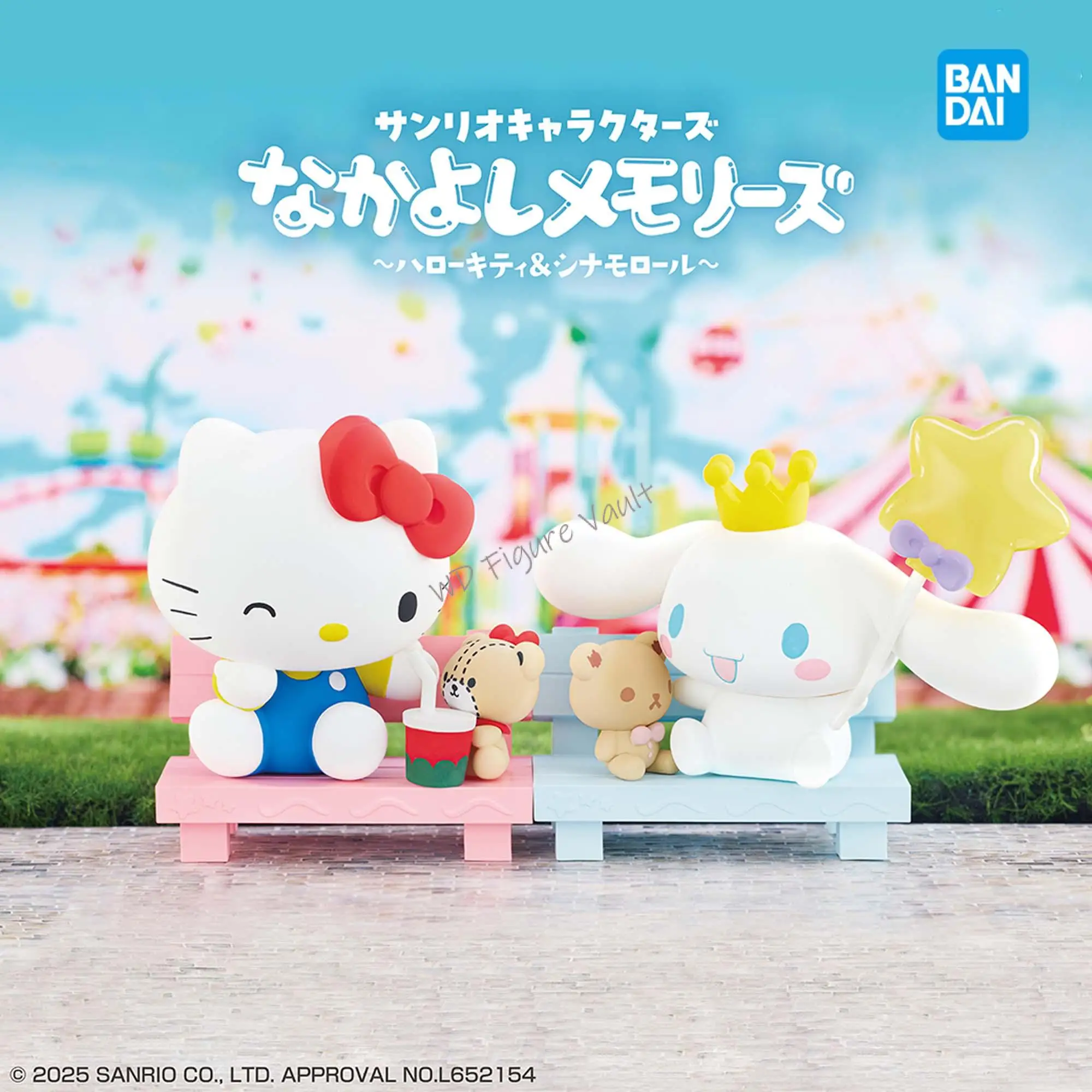 

In stock Bandai Sanrio Characters Nakayoshi Memories Hello Kitty Cinnamoroll Figure Highly Detailed Collectible Model Toy Gift