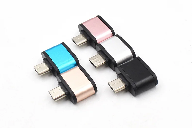 Adaptador OTG de Metal Micro USB macho a USB hembra, convertidor de Cable OTG para tableta, Puerto V8, teléfono Android, adaptador OTG