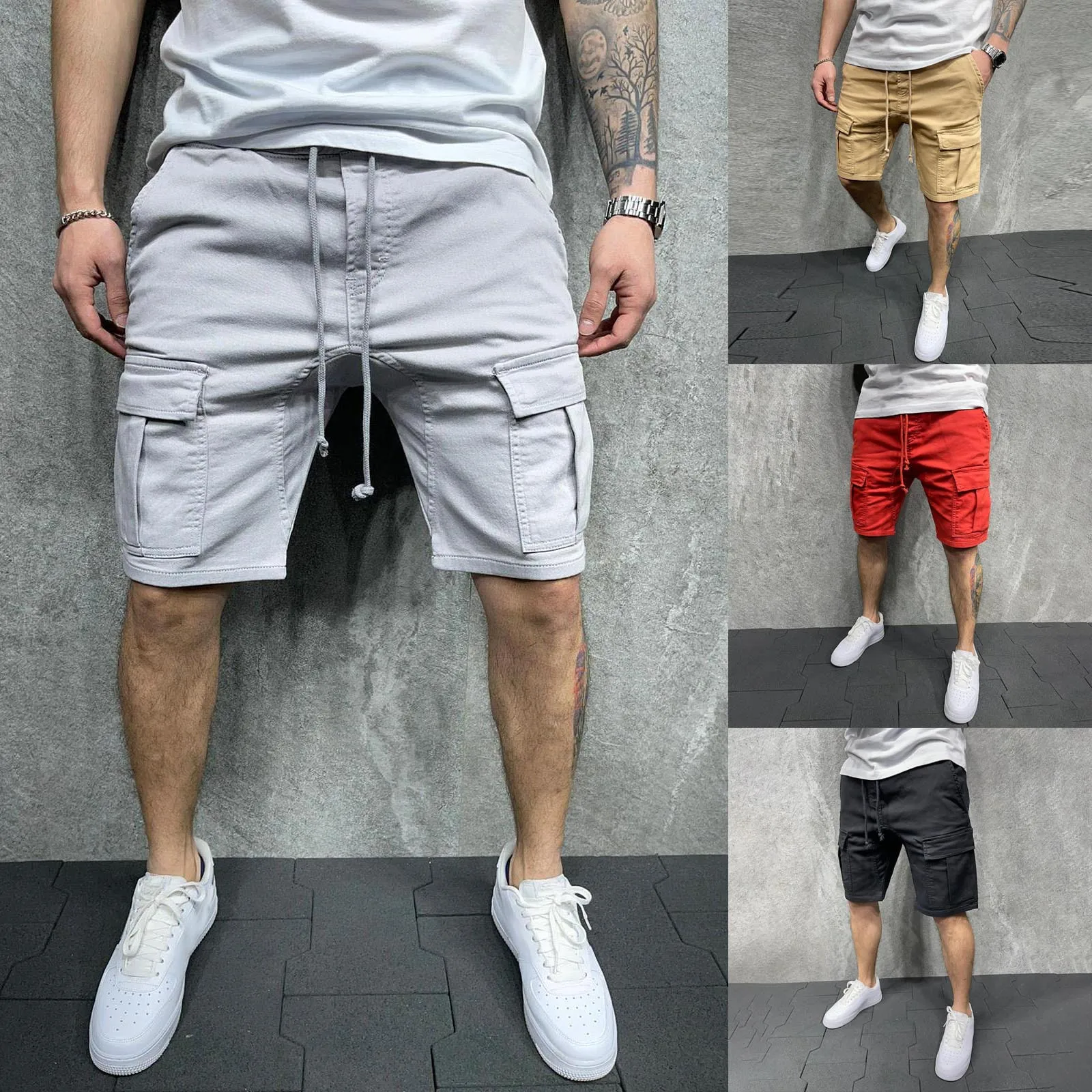 Men\'S Sports Pocket Workwear Casual Loose Shorts Casual Jogging Shorts 2024 Mens Designer Clothes Pans Deportivo Para Hombre