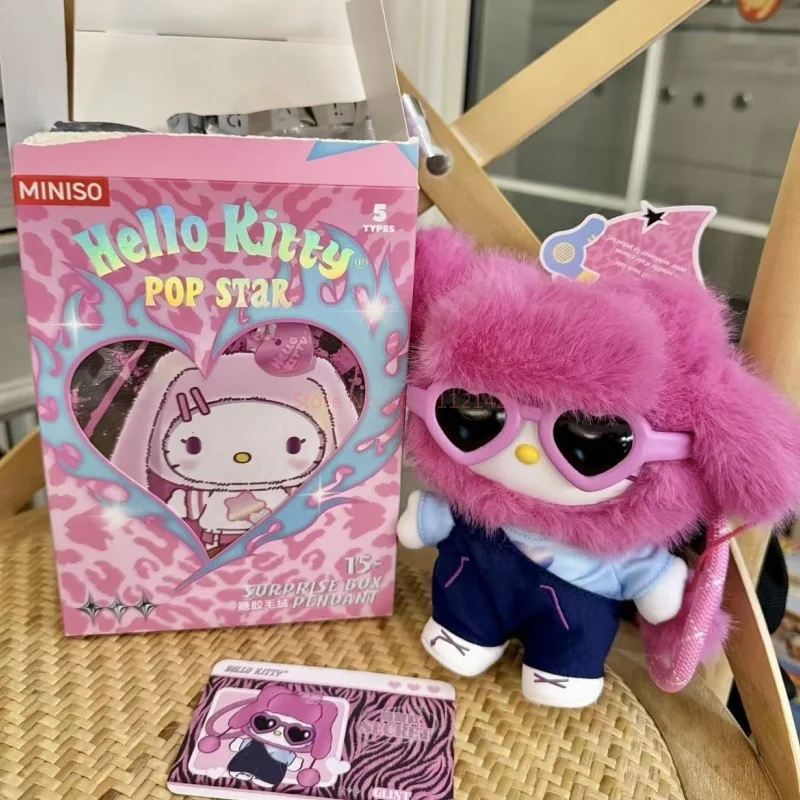 

In Stock Genuine Hellokitty Popstar Series Trendy Blind Box Cute Bag Pendant Decoration Toy Doll Girl Birthday Surprise Kid Gift