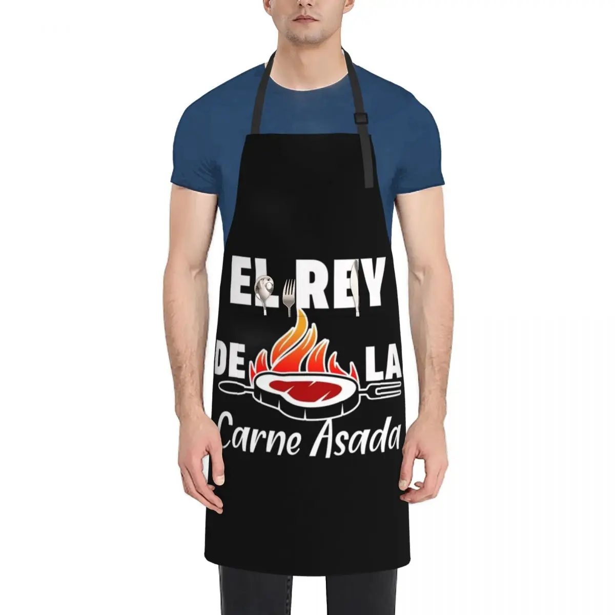 

Latino Dad El Rey de la Carne Asada Apron kitchen woman Household Items Apron