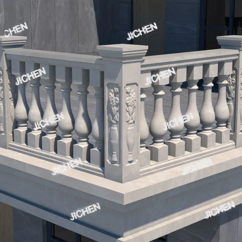 XXH Mold Balcony Guardrail Vase Column Chinese Cement Pillar Handrail European Villa Fence Model