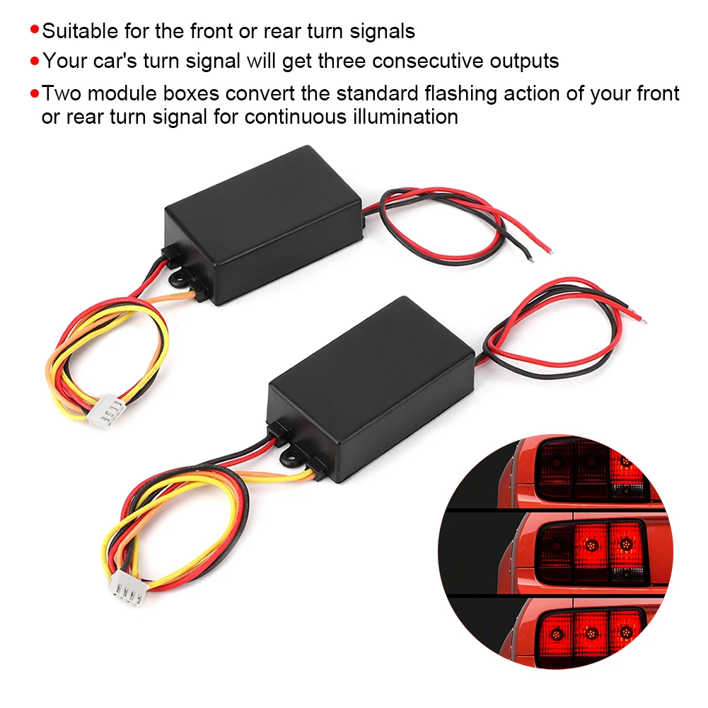 3-Step Sequential Dynamic Flash Tail Light Control Module Boxes Universal Tail Light Control Module Tail Light Controller Module