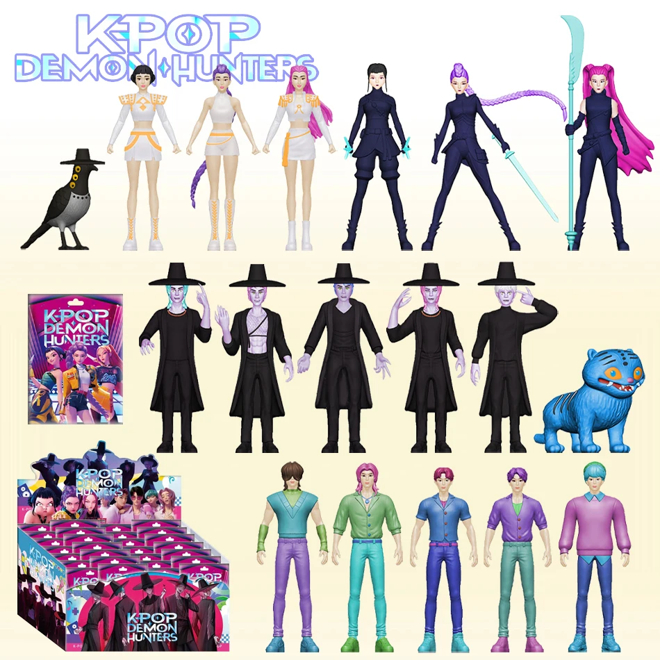 

24 шт. Kpop Demon Hunters слепая коробка Фигурка Игрушка Derpys Tiger Rumi Mira Zoey Sussy Фигурка Кукла Для фанатов Рождественский подарок на день рождения
