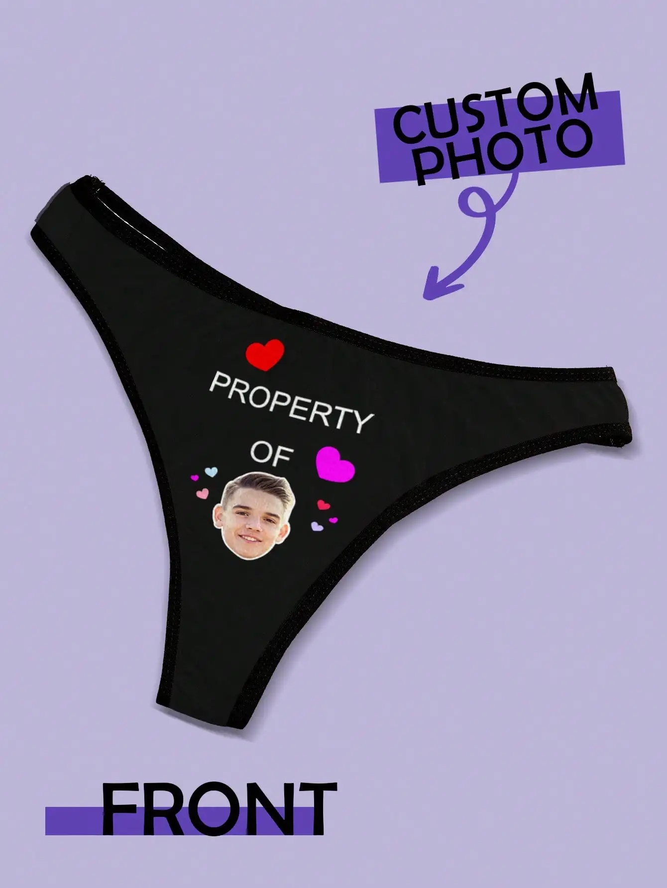 Custom Face Thong For Woman Custom Briefs Personalized Thong Personalized Underwear With Face Custom Valentines Day Thong
