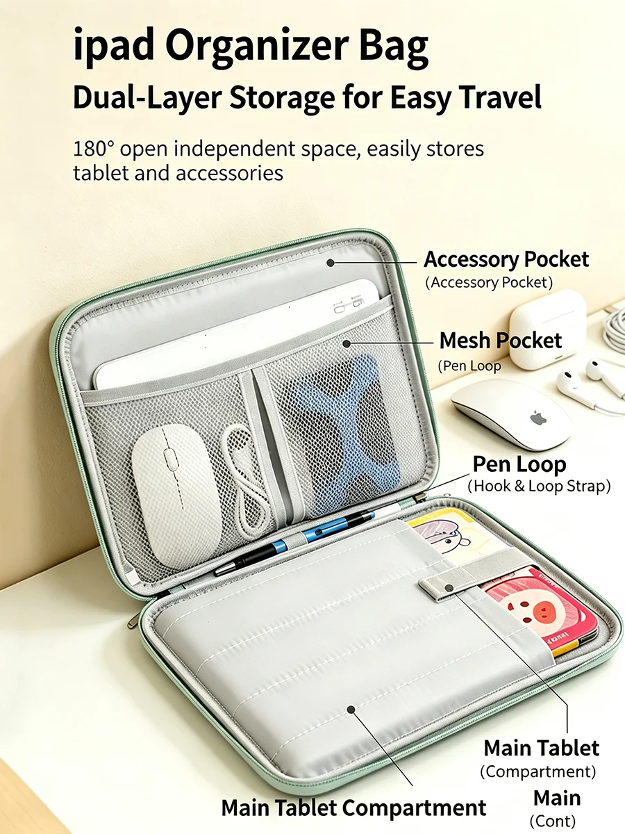11-13인치 보호용 태블릿 슬리브 케이스, 패딩 처리 - Xiaomi Travel Accessories 리뷰 및 가격