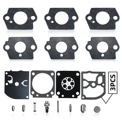 3x Carburetor Rebuild Repair Kit For Stihl FS55 FS120 FS200 FS250 FS300 FS350 SH55 SH85 BG 45 46 55 65 85 Trimme Zama RB-89 Carb
