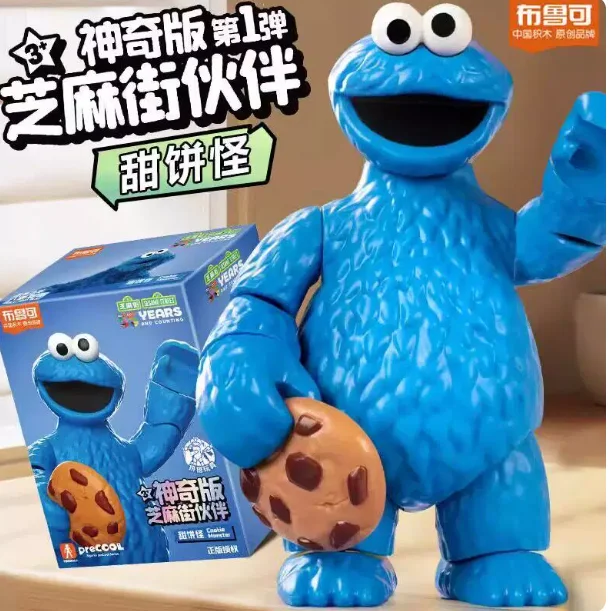 BLOKEES Sesamstraat Bouwstenen Grote Vogel Monster Bert Beweegbare Ornamenten Cookie Ernie Elmo Jongens Meisjes DIY Puzzel Speelgoed Cadeau