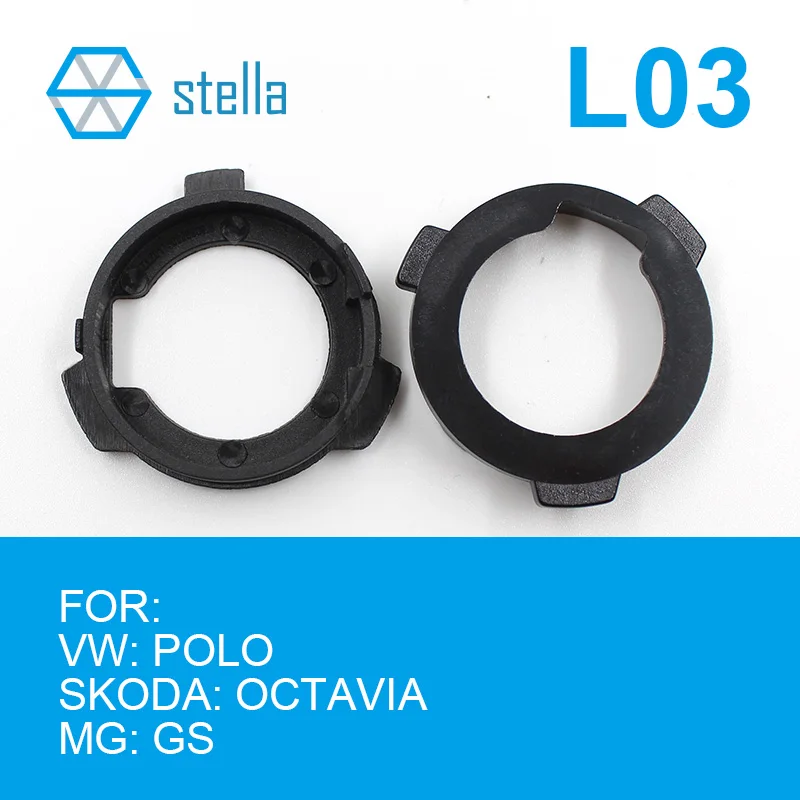 

Stella 2pcs H7 LED headlight Holders/Adapters Lamp Base for VW POLO / for SKODA OCTAVIA/ for MG GS etc. Headlight Accessories
