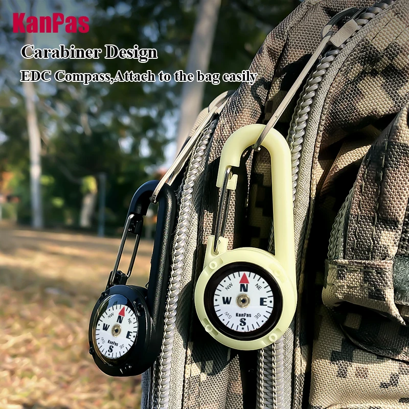 KANPAS small size hands-free carabiner style compass / CA-25/CA-25 Luminous version