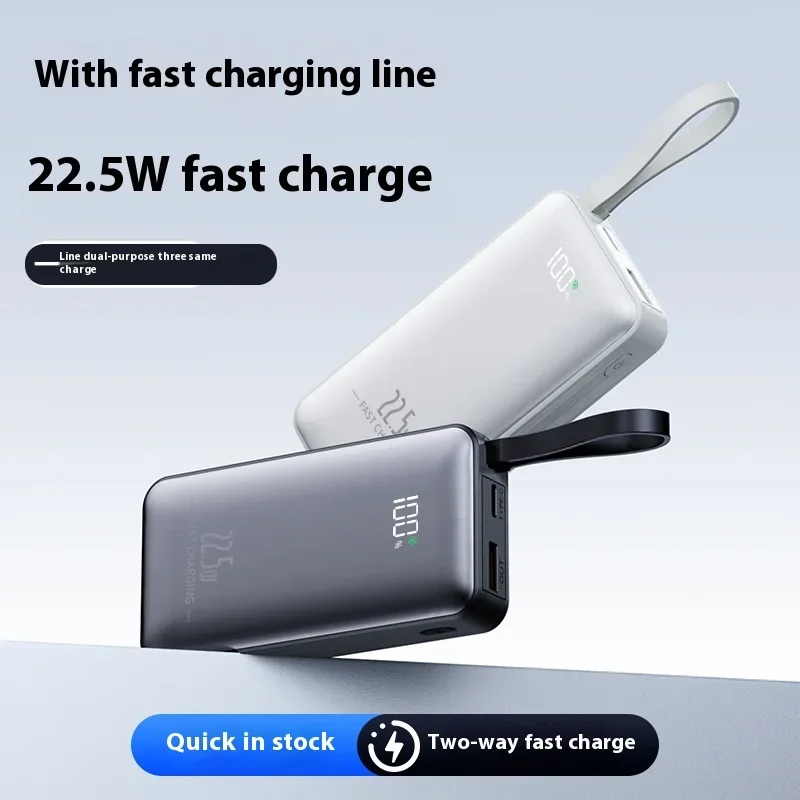 50000mAh 22.5W High Capacity Power Bank Powerbank Portable Battery Charger For iPhone Samsung HUAWEI Xiaomi OPPO Fast Charging