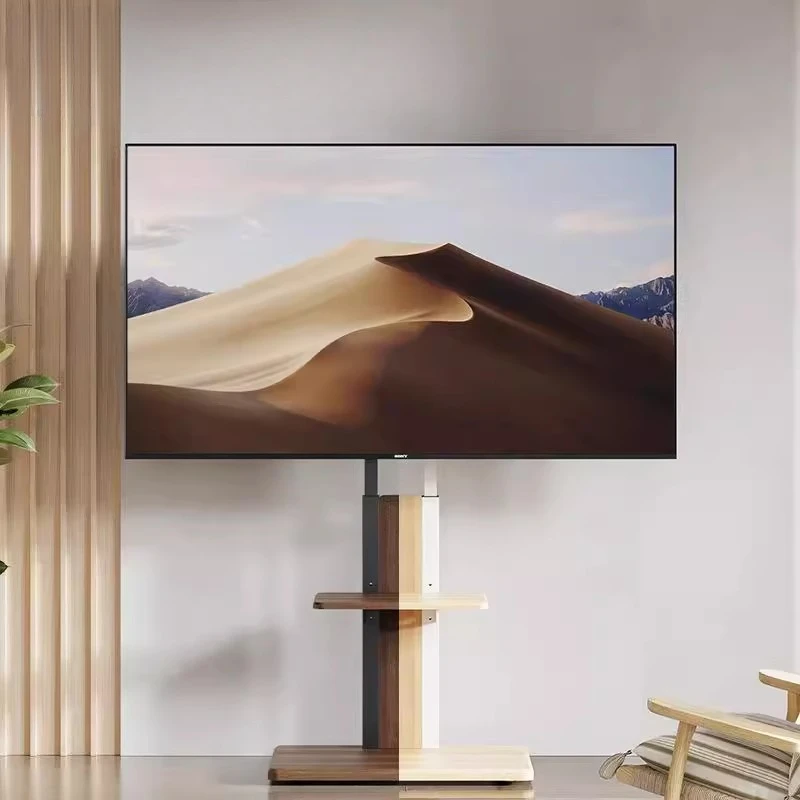 دعامات أرضية للتلفزيون، حامل متنقل للتلفزيون، حامل عربة عمودي، حامل متنقل، عربة أرضية للتلفزيون 26 بوصة - 75 بوصة #1