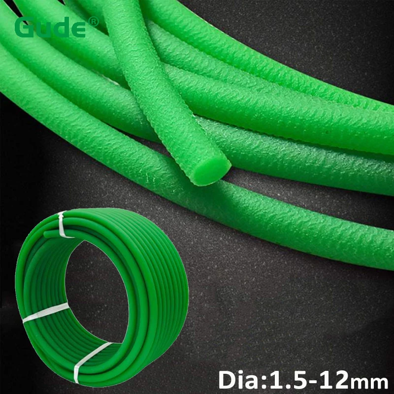 Round Green Polyurethane Conveyor Belt Meltable Cord Drive Belts 1.5/2/2.5/3/3.5/4/4.5/5/6/7/8/9/10/12mm