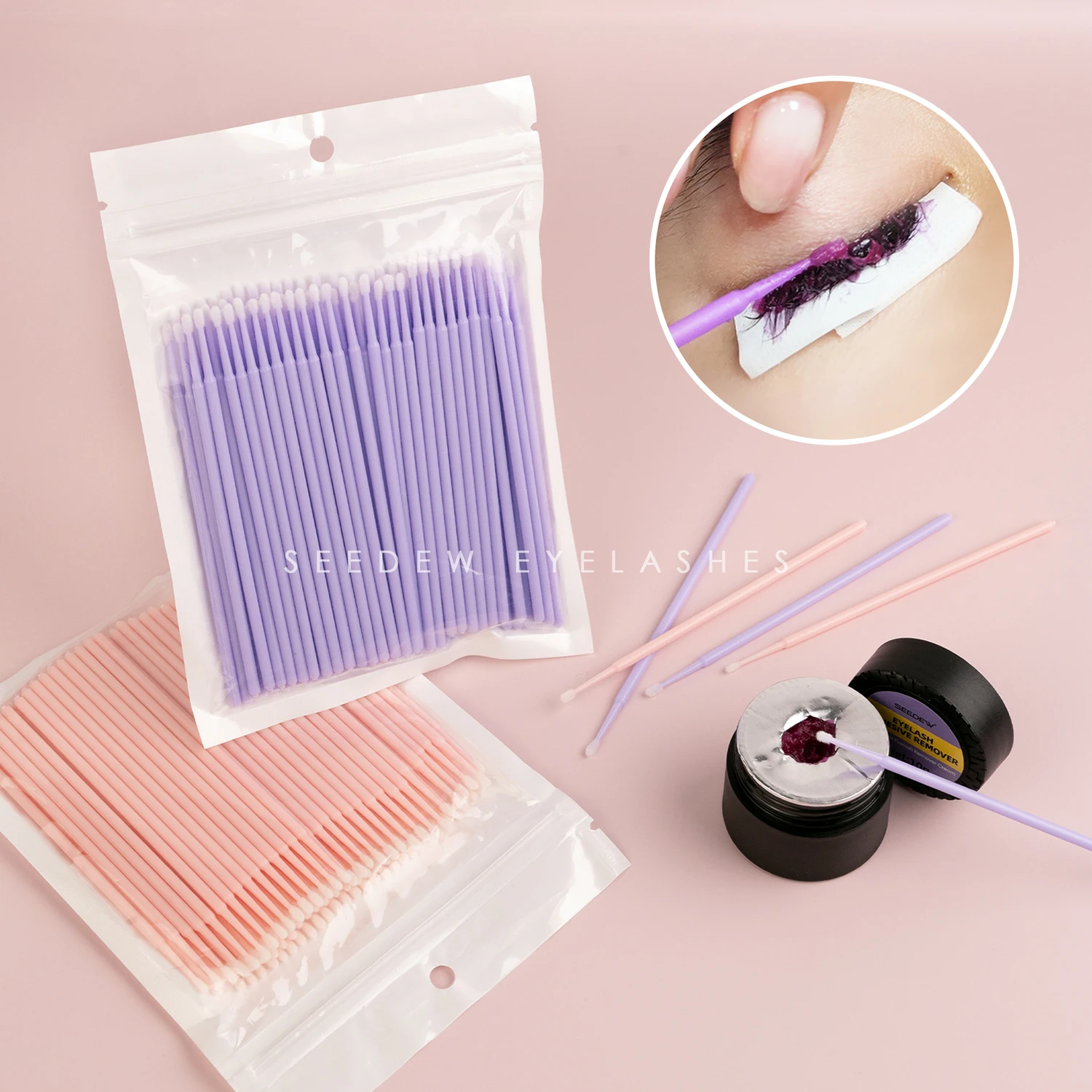 SEEDEW 100Pcs Alat Pembersih E - Eyelash Extension Cleaning ulasan dan harga