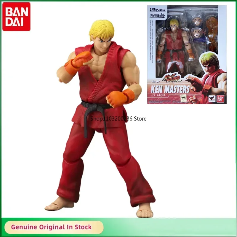 

Bandai Original SHFiguarts Street Fighter V Ken Masters No.07 Action Figure Active Joints Model Model Collectibles Gift