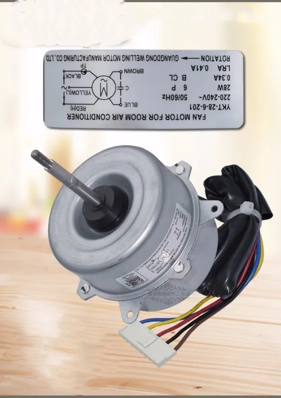 ل ميديا متغير التردد تكييف الهواء في الهواء الطلق مروحة تعليق تبديد الحرارة المحرك YKT-28-6-201 إلى الأمام إلى 5 أسلاك جديدة