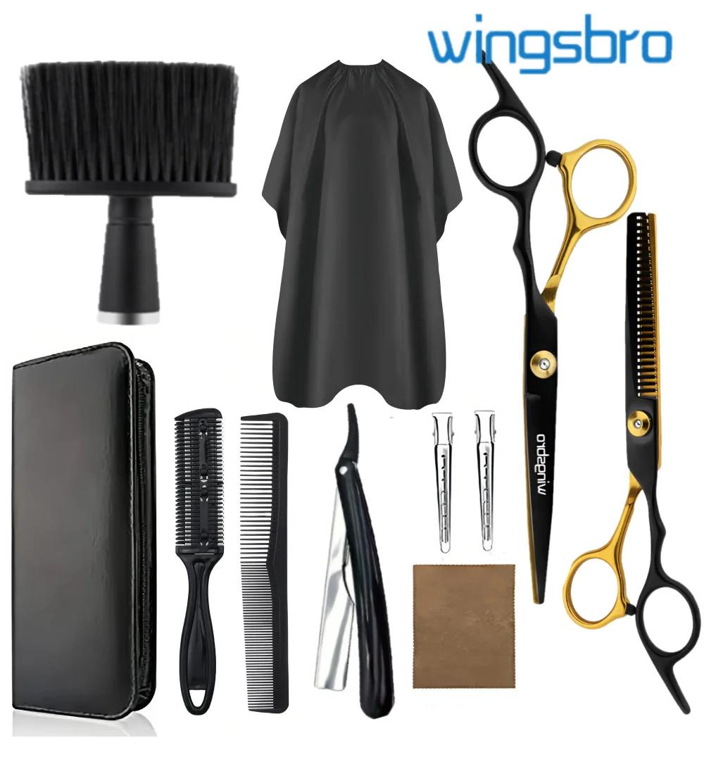 Profesjonalny zestaw nożyczek fryzjerskich 6,5 cala, 11-częściowy zestaw nożyczek do włosów, zestaw narzędzi do stylizacji włosów