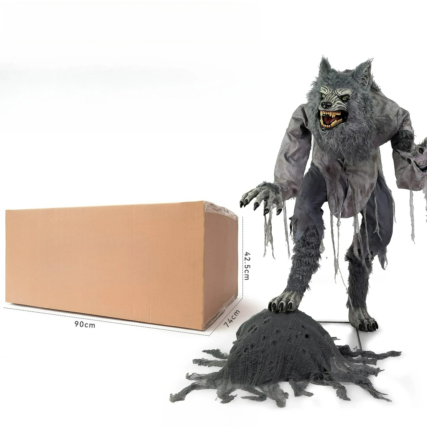 Factory Direct 20.26 million New Large Hunchback Werewolf Electric Mechanical Standing Ornament Haunted House Amusement