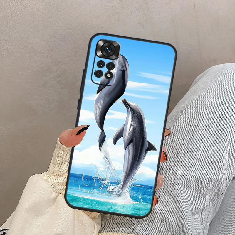 دولفين لشاومي ريدمي نوت 14 9 10 11 12 13 برو 12S 11S حافظة لهاتف ريدمي 15C 14C 12C 10C 13C #5