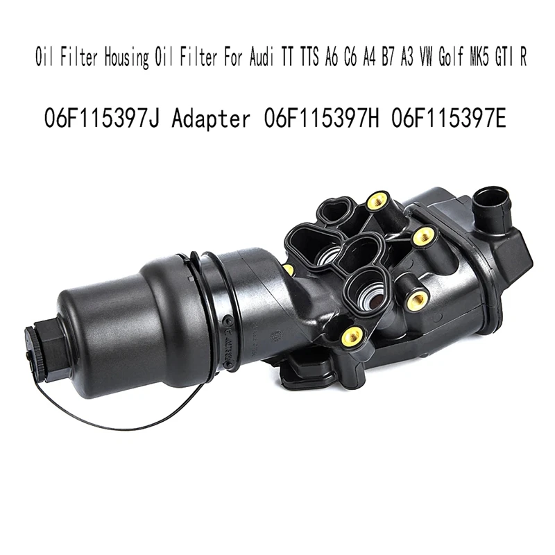 06F115397J Oil Filter Housing Oil Filter For  TT TTS A6 C6 A4 B7 A3 VW Golf MK5 GTI R Adapter 06F115397H 06F115397E Parts