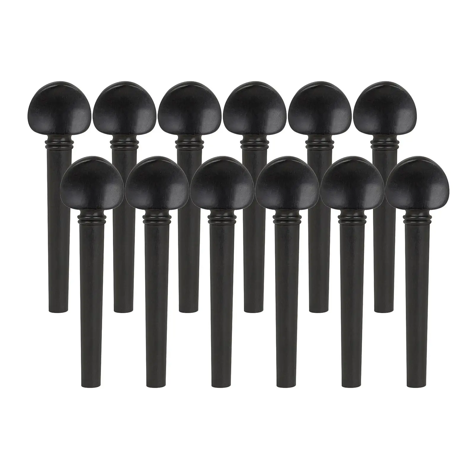 12 Pieces Ebony Violin Tuning Pegs Violin Accessories Spare Parts