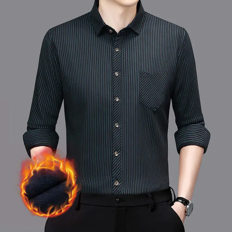 

Мужская одежда Мужская рубашка Деловая одежда Повседневная одежда Топы Y2K с длинными рукавами Повседневные рубашки Новая осенне-зимняя одежда оптом