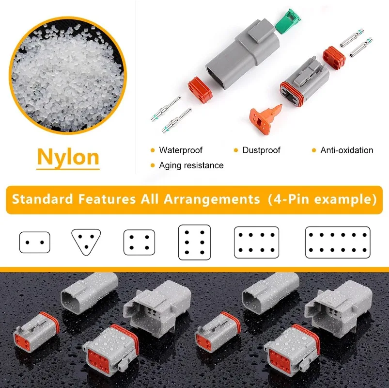 540 個 Deutsch DT コネクタキット KN16 Deutsch クリンパー付き - 自動車用電気コネクタ、2/3/4/6/8/12 ピン DT コネクト