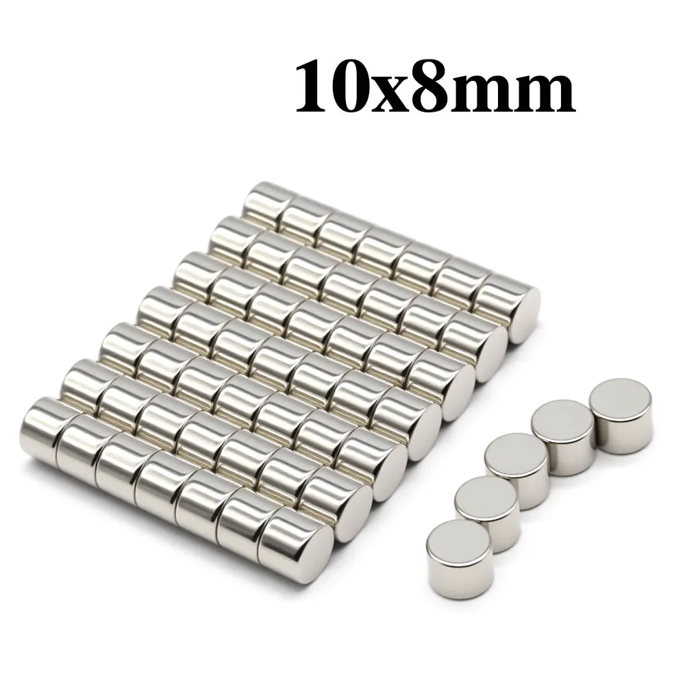 

10x8mm Super Powerful Round Magnet Neodymium Magnet NdfeB N35 Strong Permanent Magnetic imanes Refrigerator Magnet