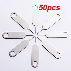 50pcs Sim Card Tray Eject Open Pin for iPhone IPad Samsung Huawei Xiaomi Tablets Sim Steel Needle Mobile Phone Accessories