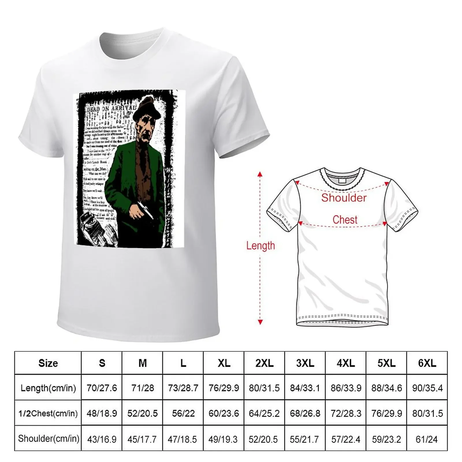 William.S.Burroughs-Dead On Arrival 2 T-Shirt plus size tops for a boy cheap stuff designer t shirt men