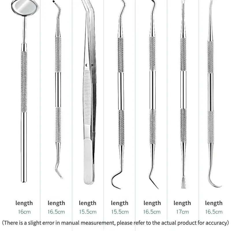 SUPER-X1set Dental Stainless Tool Set Mouth Mirror Probe Hook Pick Tweezer Oral CleaningTeeth Care Tool Dental Calculus Removers